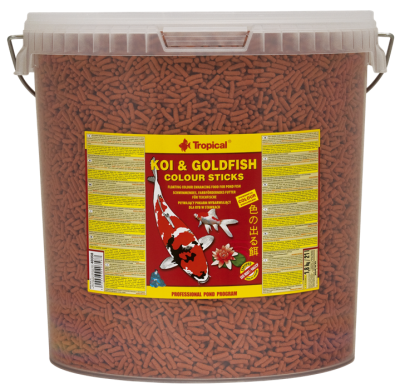 Tropical KOI&GOLDFISH COLOUR STICKS 21l/1,6kg - pokarm dla ryb hodowanych w oczku wodnym