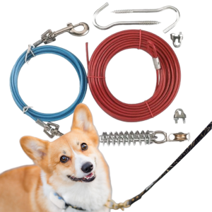 Kerbl Yard Lead Set Zestaw Wybiegowy Wybieg dla Psa 15m Linka + 3m Smycz