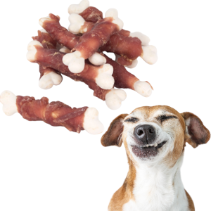 Przysmak dla Psa Psów Kostki Wapienne Owijane Kaczką ZESTAW 5x10szt. 350g