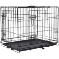 DOG FANTASY Metalowa Klatka Kennelowa 2-drzwiowa dla Psa rozm. L 91X56X63cm