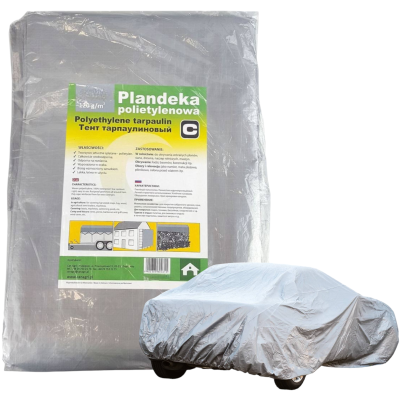 Can Agri Plandeka Uniwersalna do Samochodu Ogrodu 10x15m 120g/m² Srebrna