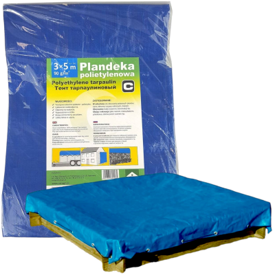 Can Agri Plandeka Uniwersalna do Samochodu Ogrodu 3x5m 90g/m² Niebieska