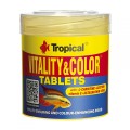 TROPICAL VITALITY&COLOR TABLETS Wysokobiałkowy Pokarm dla Ryb w Tabletkach 50ML/36G 20722