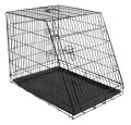 Kerbl Metalowa Klatka Kennelowa 2-drzwiowa dla Psa Trapezowa Skośna Ścięta 92x63x74cm