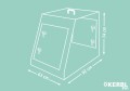 Kerbl Metalowa Klatka Kennelowa 2-drzwiowa dla Psa Trapezowa Skośna Ścięta 107x74x85cm