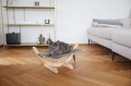 Kerbl Hamak Legowisko Posłanie dla Kota Siesta 2.0 Drewno Eco 61x37x29cm Beż