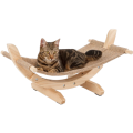 Kerbl Hamak Legowisko Posłanie dla Kota Siesta 2.0 Drewno Eco 61x37x29cm Beż