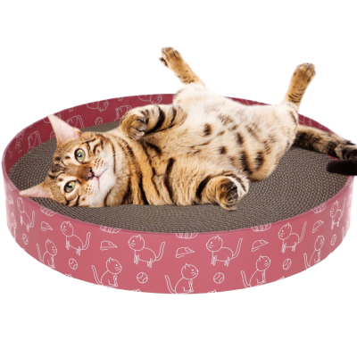 Kerbl Kartonowy Tekturowy Drapak Legowisko dla Kota Okrągłe 34x34x5,5cm