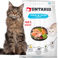 ONTARIO Cat Karma Sucha dla Kotów Dorosłych Hair&Skin na Skórę i Sierść Łosoś 2kg