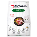 ONTARIO Cat Sensitive Derma Karma Sucha dla Wrażliwych Kotów Dorosłych Kaczka z Jagnięciną 2kg