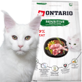 ONTARIO Cat Sensitive Derma Karma Sucha dla Wrażliwych Kotów Dorosłych Kaczka z Jagnięciną 2kg