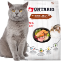 ONTARIO Cat Sterilised 7+ Karma Sucha dla Kastrowanych Kotów Dorosłych Kurczak z Łososiem 2kg