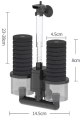 Filtr Gąbkowy Do Akwarium JF-80B z pompą 350l/h z Pojemnikami na Wkłady Biologiczne