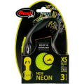 FLEXI Smycz Automatyczna Odblaskowa NEON Taśma XS do 12kg 3m