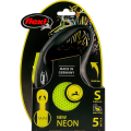 FLEXI Smycz Automatyczna Odblaskowa NEON Taśma S do 15kg 5m