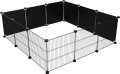 Moduły Dodatkowe Pełne Ścianki Rozbudowa do KOJCA DLA KRÓLIKA Wybieg 6 Elementów 35x35cm Czarne