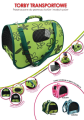 Transporter dla Zwierząt TORBA Hilton Flowers transportowa Psa Kota M 43x24x26cm Zielona