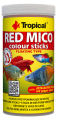 TROPICAL RED MICO COLOUR STICKS 250ml Wysokobiałkowy, Superwybarwiający Pokarm Z Astaksantyną I Ekstraktem z Czerwonej Papryki Dla Ryb