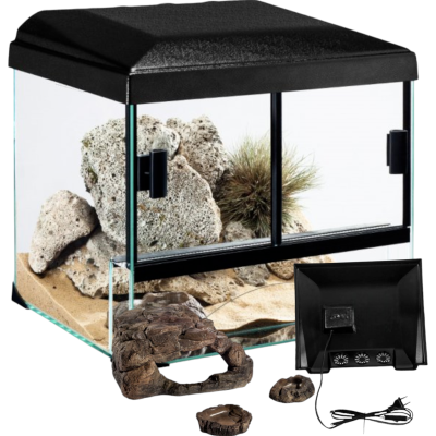 Diversa TerraSet Desert Zestaw Terrarium z Wyposażeniem 30x25x25cm