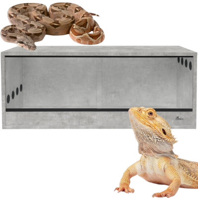 Diversa Solidne Terrarium z Płyty Meblowej z Wentylacją 120x50x60cm Beton 132270