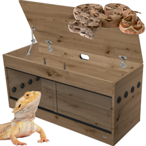 Diversa Solidne Terrarium z Płyty Meblowej z Wentylacją z NADSTAWKĄ 100x40x52cm Dąb Artisan 132285
