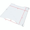 AQUAEL Szyba Nakrywkowa Separująca Pokrywa OPTIBENT 70 Zaokrąglone Rogi 37x37cm Biała