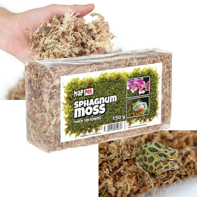 Happet Mech Torfowiec Sphagnum Moss Podłoże do Terrarium dla Gadów do Ukorzeniania Roślin 150g
