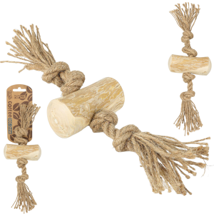 Happet Szarpak z Juty z Korzeniem z Drzewa Kawowego rozm. L 30cm