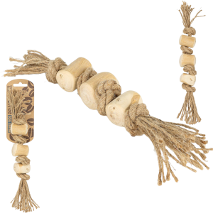 Happet Szarpak z Juty z 3 Korzeniami z Drzewa Kawowego rozm. S 29cm