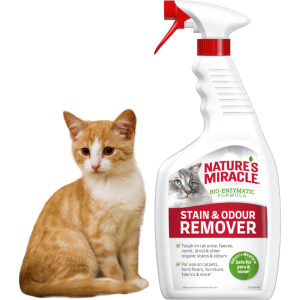 NATURE'S MIRACLE STAIN&ODOUR REMOVER CAT Środek do Usuwania Zabrudzeń po Kotach 709ml