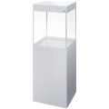 AQUAEL GLOSSY CUBE 135L 50x50x63cm Biały ZESTAW LED Day&Night + SZAFKA