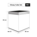 AQUAEL GLOSSY CUBE 135L 50x50x63cm Szary LED Day&Night