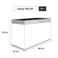 AQUAEL GLOSSY ST 215L 100x40x63 Zestaw z SZAFKĄ ZD Szary Day&Night