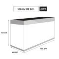 AQUAEL GLOSSY ST 120 Akwarium Szare 260L 120x40x63cm Zestaw Safe Tank Day&Night