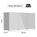 AQUAEL GLOSSY ST 260L 120x40x63 Zestaw z SZAFKĄ ZD Szary Day&Night