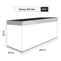AQUAEL GLOSSY ST 150 Akwarium Szare 405L 150x50x63cm Zestaw Safe Tank Day&Night