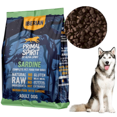 Primal Spirit Iberian Sardine Karma Sucha Półmiękka Wieprzowina i Sardynki 70% 1kg