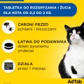 ELANCO Adtab Skuteczna Tabletka do Rozgryzania i Żucia na Kleszcze Pchły Pasożyty dla Kota 0,5-2kg