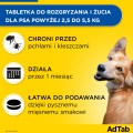 ELANCO Adtab Skuteczna Tabletka do Rozgryzania i Żucia na Kleszcze Pchły Pasożyty dla Psa 112,5mg 2,5-5,5kg