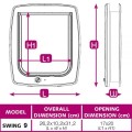 Drzwiczki Wahadłowe Dla Kota/Psa 4WAY FERPLAST SWING 9 SZARE