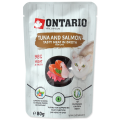 Ontario Karma Mokra Tuńczyk i Łosoś w Rosole PAKIET 15x80g