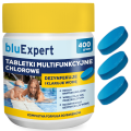 bluExpert Tabletki Multifunkcyjne Chlor do Basenu Dezynfekuje i Klaruje Wodę 400g na 80000l