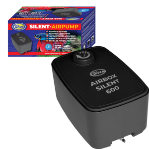 Aqua Nova Airbox Silent 600l/h Super CICHY Napowietrzacz Pompa do Napowietrzania z REGULACJĄ do Akwarium 60-350l ECO 8W