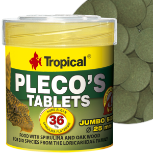 TROPICAL Pleco's Tablets Pokarm Roślinny dla Ryb Tonące Tabletki 50ml/30g 20772