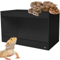 Diversa Solidne Terrarium z Płyty Meblowej z Wentylacją z NADSTAWKĄ 150x80x92cm Czarne