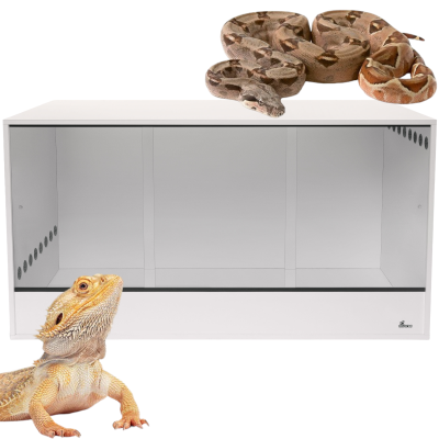 Diversa Solidne Terrarium z Płyty Meblowej z Wentylacją 150x80x80cm Białe