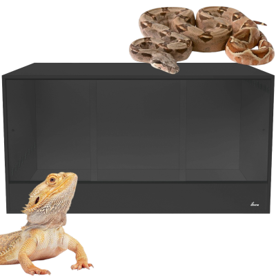 Diversa Solidne Terrarium z Płyty Meblowej z Wentylacją 150x80x80cm Czarne