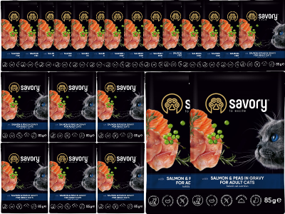 Savory Mokra Karma dla Kota Dorosłego POUCH LAMB&BEETROOT Jagnięcina z Burakiem PAKIET 22x85g