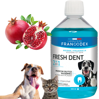 Francodex Fresh Dent Płyn do Higieny Jamy Ustnej dla Psów i Kotów 500ml