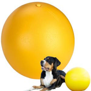 Kerbl Duża Piłka Interaktywna Pływająca Zabawka dla Psa Odporna na Gryzienie 30cm Żółta